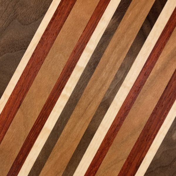 Cutting/Serving Board - Walnut, Maple, Padauk, Cherry Stripes - Image 2